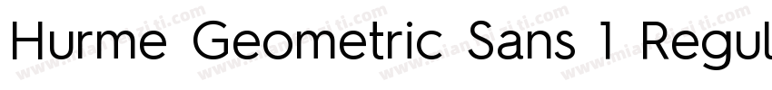 Hurme Geometric Sans 1 Regular字体转换